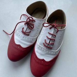 Red and White Shoes